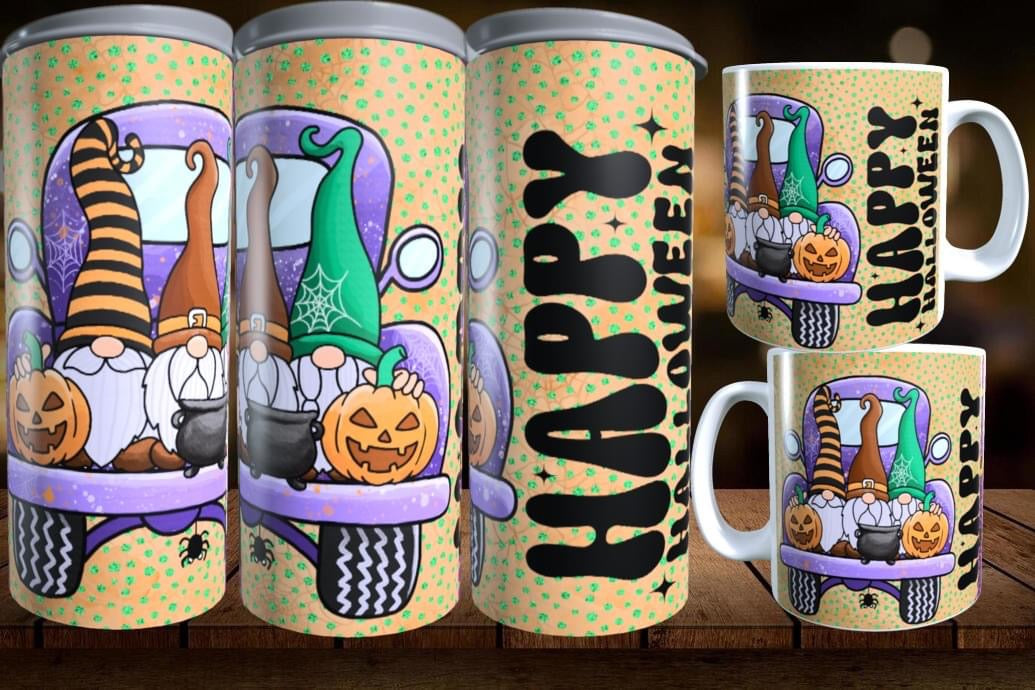 Gnome Halloween truck