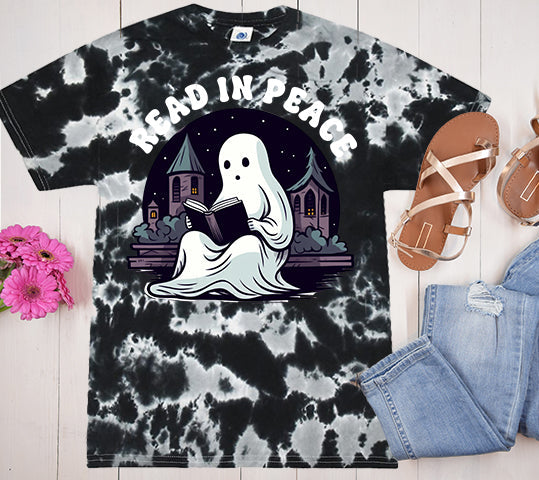 Read in Peace - Tie Dye Graphic Tee