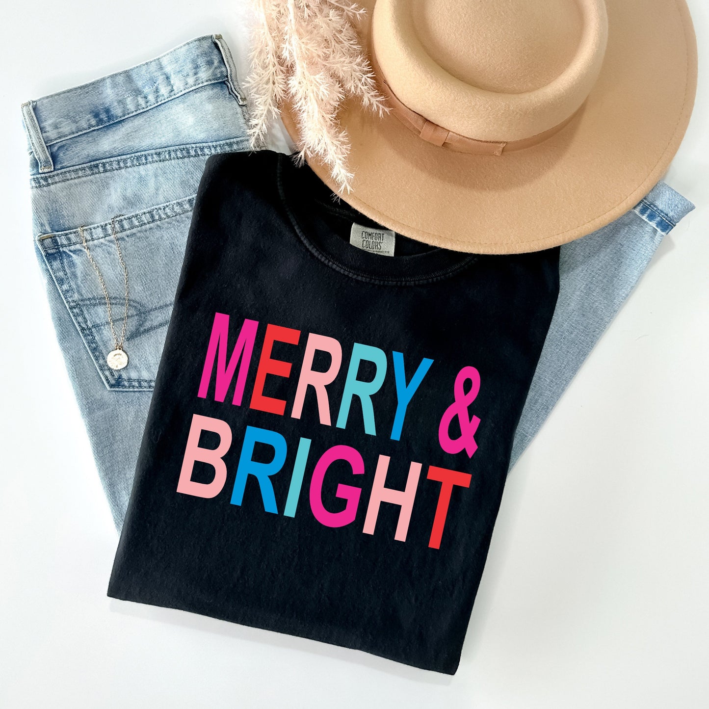 Merry & Bright - Comfort Colors Graphic Tee