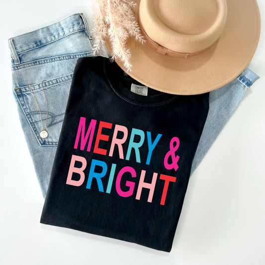 Merry & Bright - Comfort Colors Graphic Tee