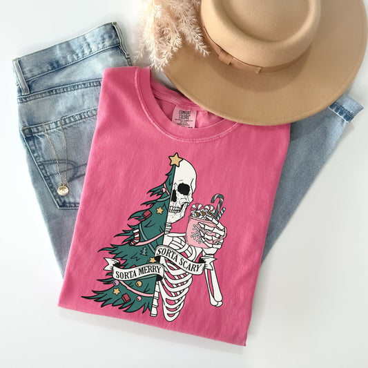 Sorta Merry Sorta Scary - Comfort Colors Graphic Tee