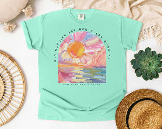 His Mercies are New Every Morning - Comfort Colors Graphic Tee