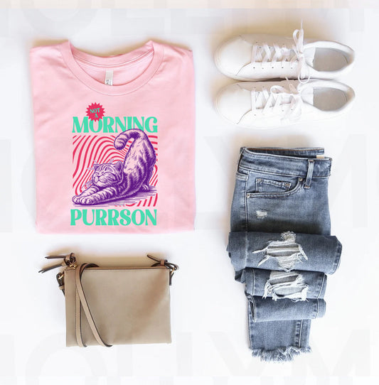 Not a Morning Purrson - Graphic Tee