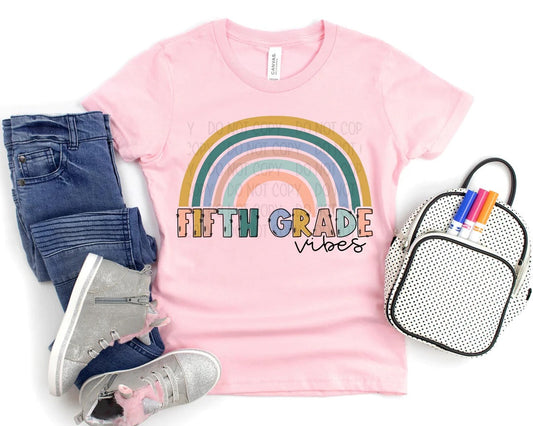 Fifth Grade Rainbow Vibes Toddler/Youth Tee